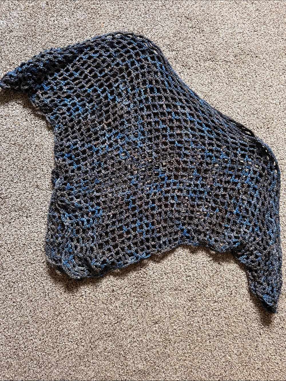 Handmade Crochet Mesh Poncho